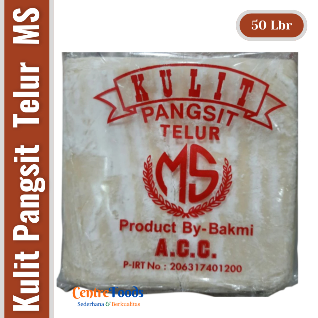 

Kulit Pangsit Telur Special Rebus MS - Kulit Pangsit Telor MS ACC | 50 lbr [ Harga Per BKS ]