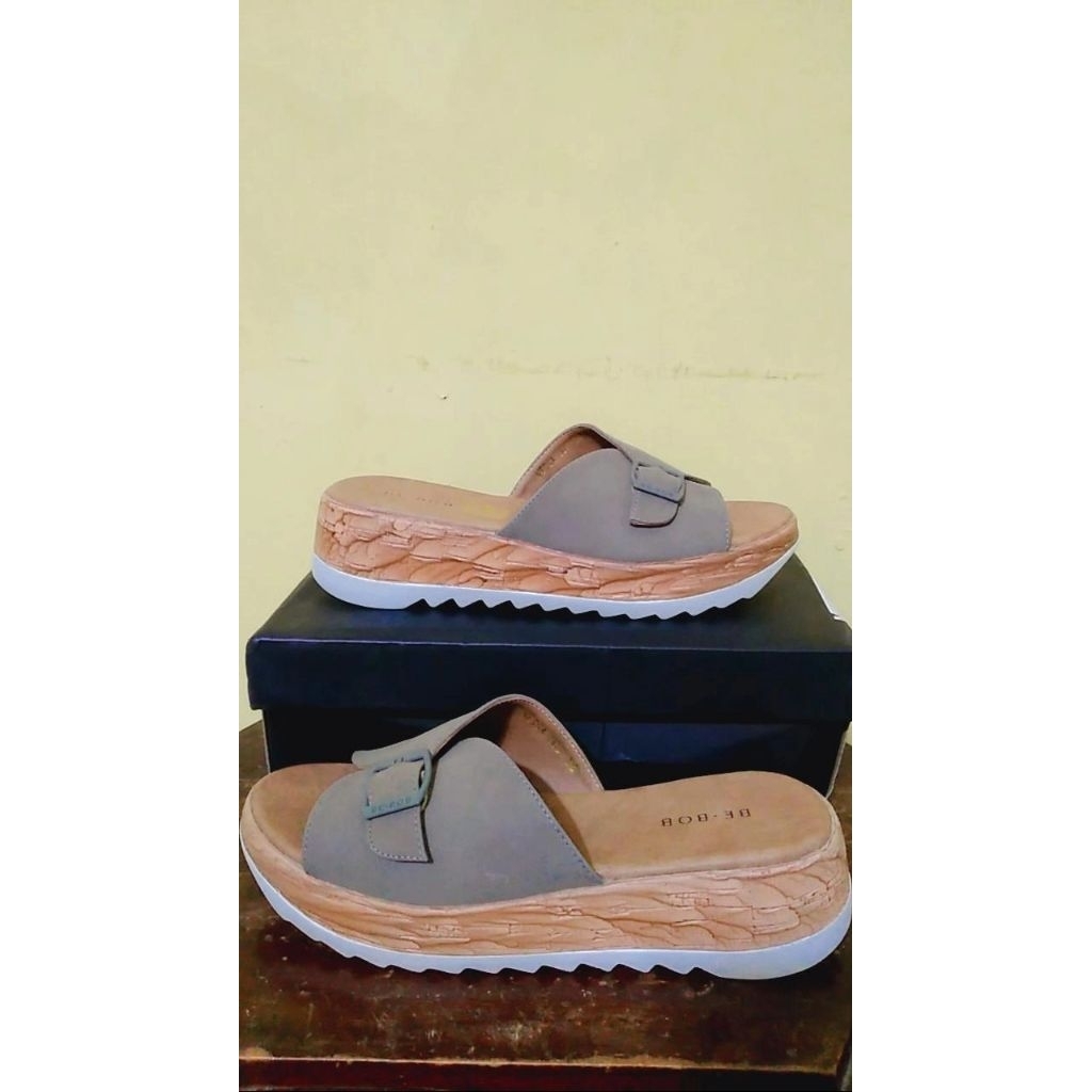 SALE 6.6  Sandal wedges wanita original BE-BOB