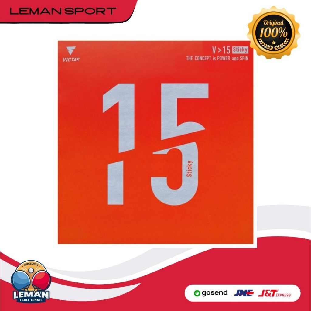 Karet Victas V15 / V01 / V20 / Ventus Extra / Sticky-Limber-Extra / Karet Pingpong Tenis Meja