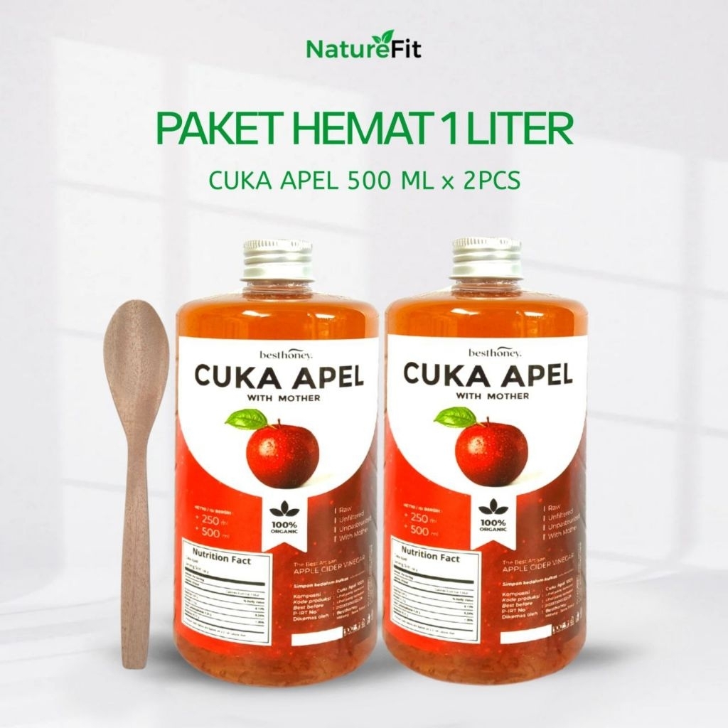 

Paket Hemat Cuka Apel Original - Diet Detoks - Apple Cider Vinegar - Toner Wajah Alami 1000 ml