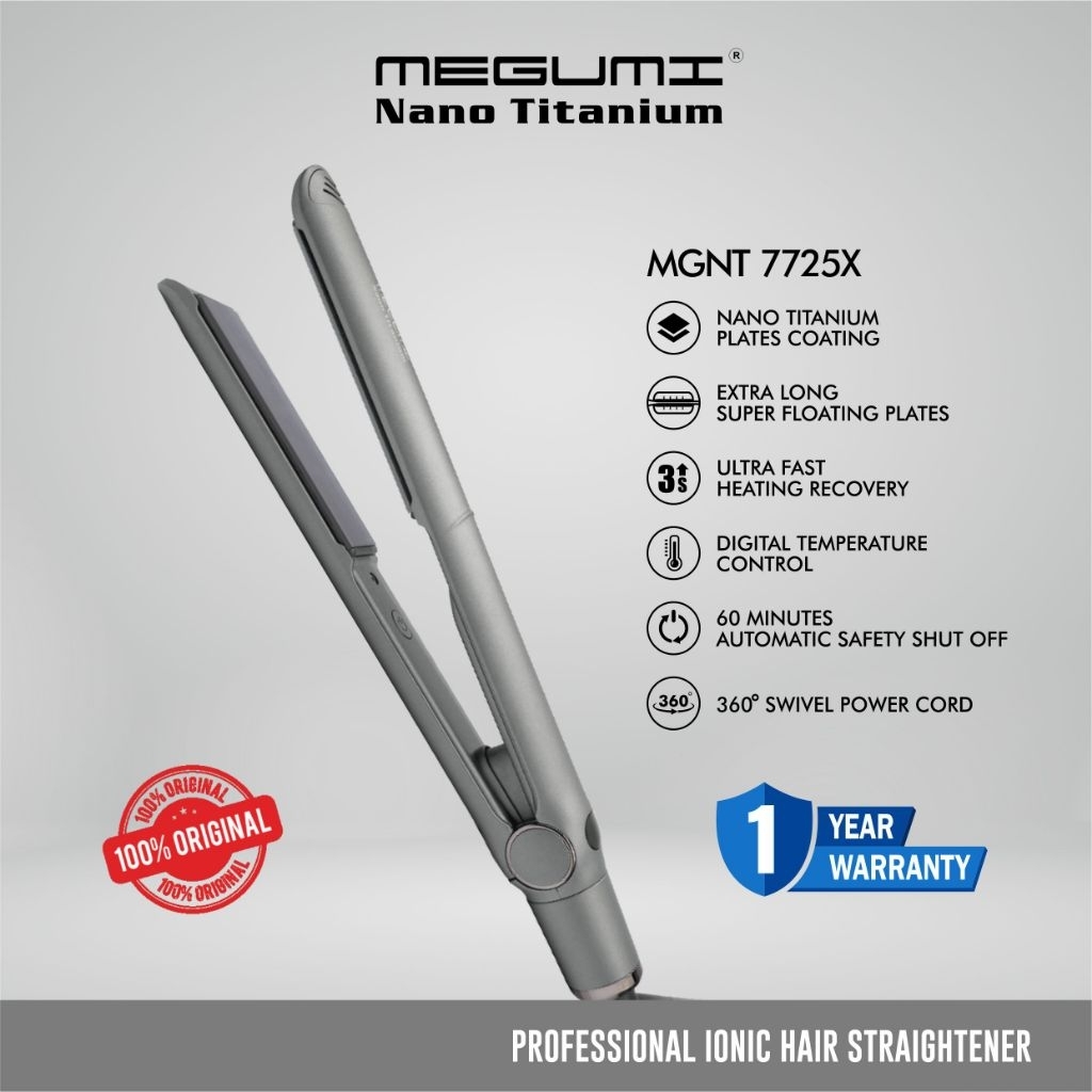 Megumi Nano Titanium Hair Straightener 7725X