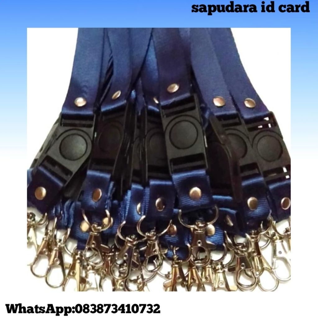 tali lanyard/id card 2cm  warna biru dongker
