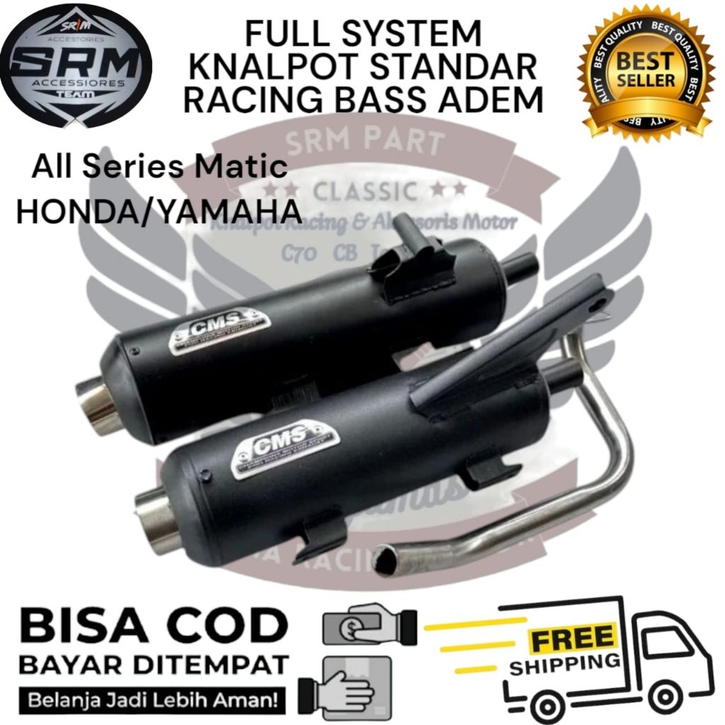 Knalpot Copy CMS FULLSET Bass Adem Beat fi Beat carbu Beat esp Beat deluxe Beat street