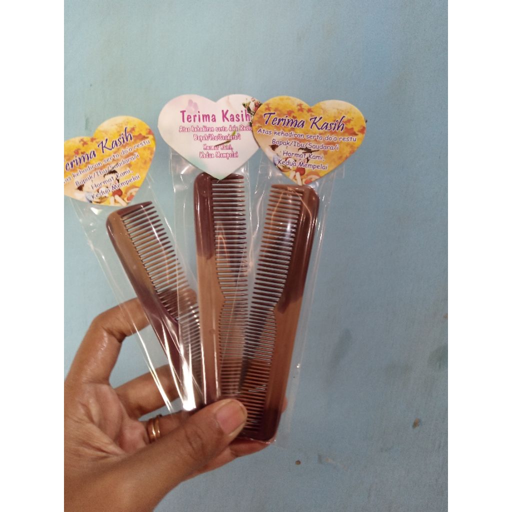 souvenir pernikahan/souvenir sisir/sisir saku