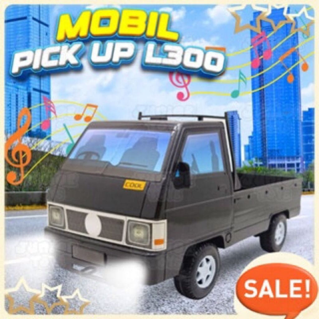 Mainan L300 Ada Suara Telolet Free Tali Mainan Mobil Pick Up L300