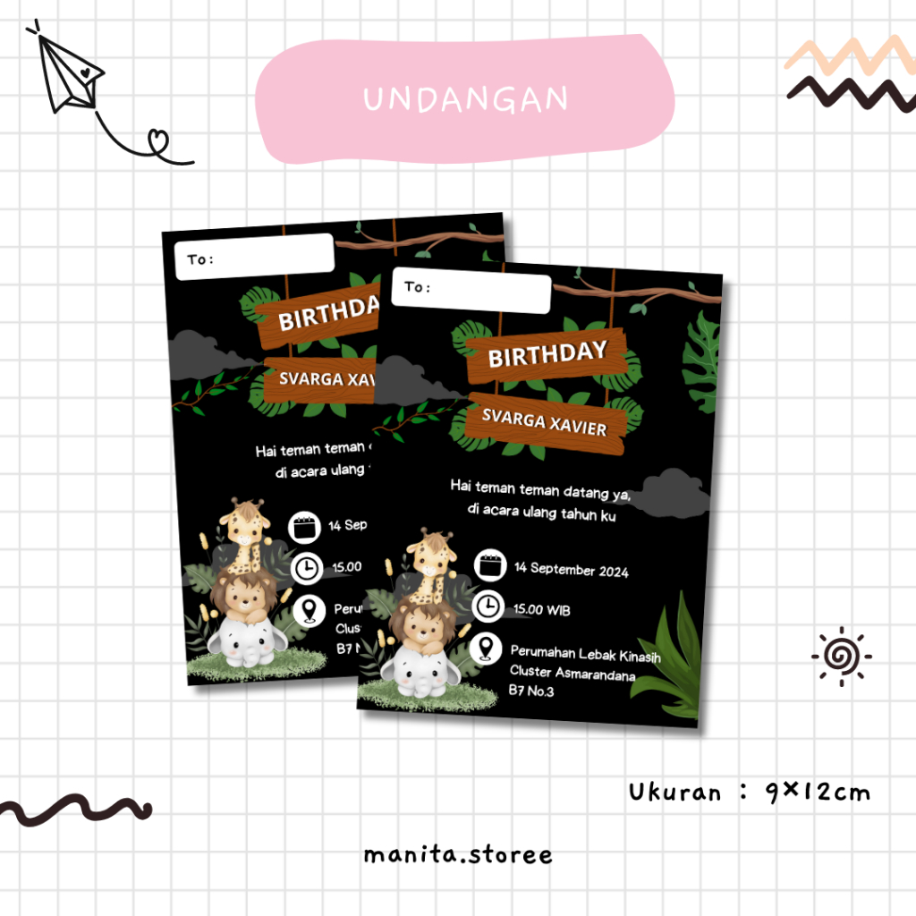 Undangan Ulang Tahun Anak | Undangan Ultah Unicorn| Undangan Ultah Anak Custom