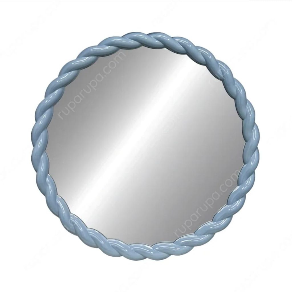 INFORMA WAKK MIRROR ROUND BLUE AND WHITE // INFORMA CERMIN DINDING // INFORMA KACA // CERMIN