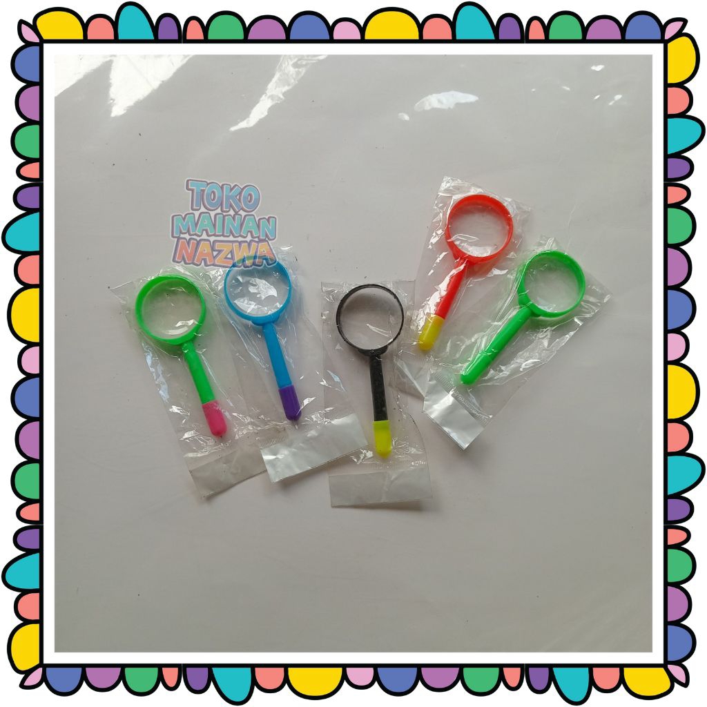 

mainan kaca pembesar lup + pensil uk.kecil [5 pcs]
