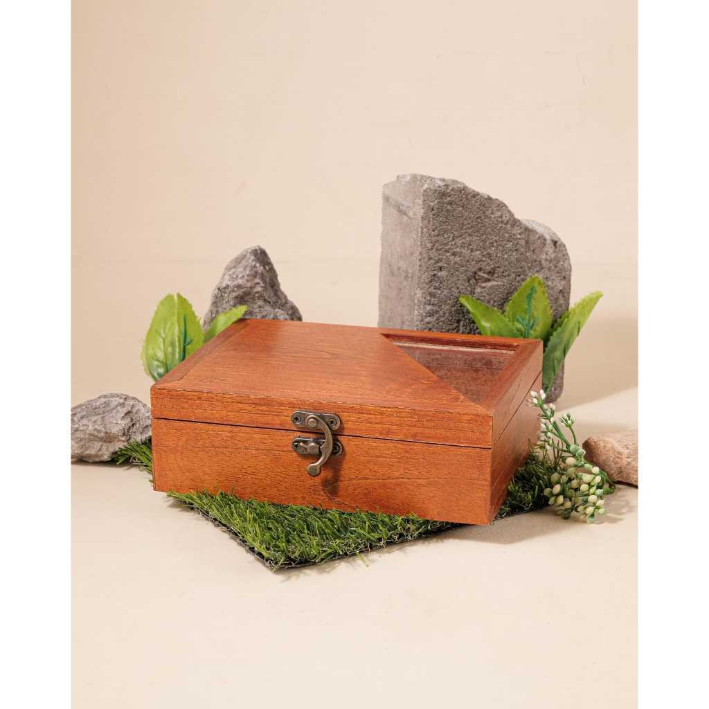 Box / Kotak Album Foto Kayu / Wooden Album Box ukuran 4R - Aranya Box