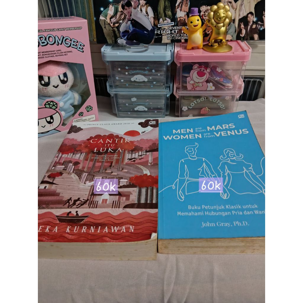 Preloved Cantik itu luka, men are from mars, red queen, glass sword