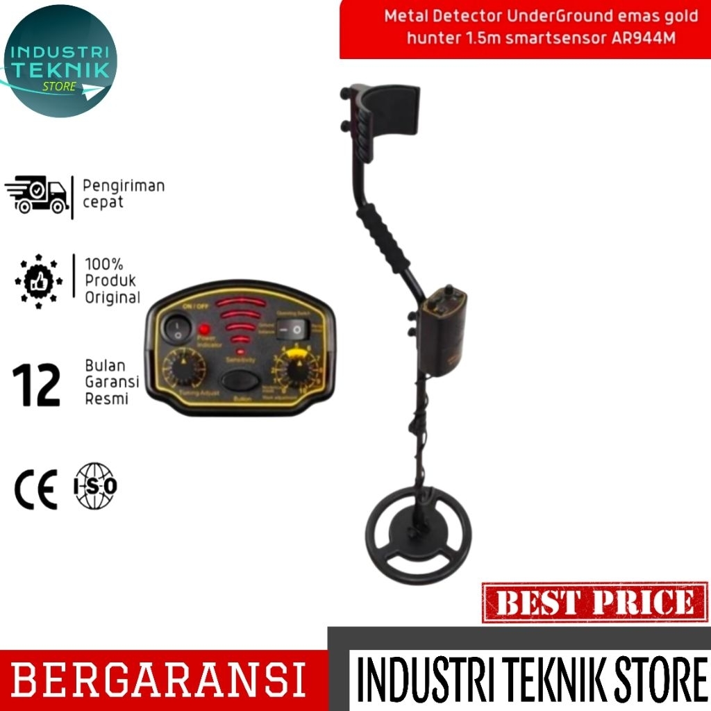 Metal Detector Underground Emas Gold Hunter 1.5m Smartsensor AR944M