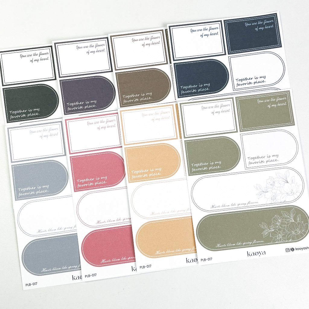 

8pcs Kertas Label Set Frames 7 DIY Label Paper Bahan Kertas Jurnal by KaoyaShop