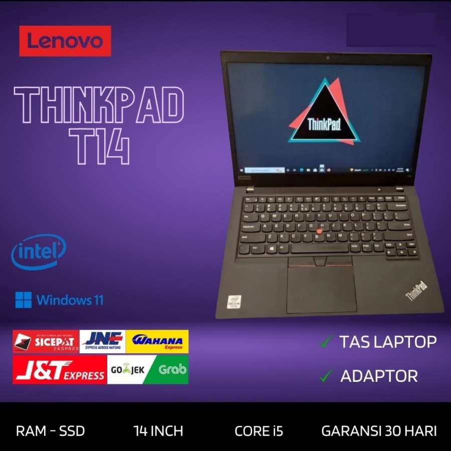 Laptop Lenovo Thinkpad T14 Core i5 Gen 10 Murah Mulus
