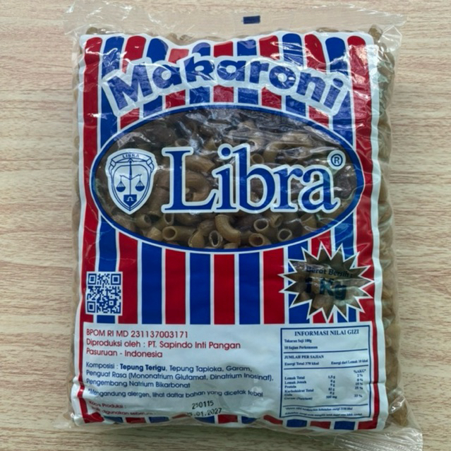 

Makaroni mentah cap libra 1000gr