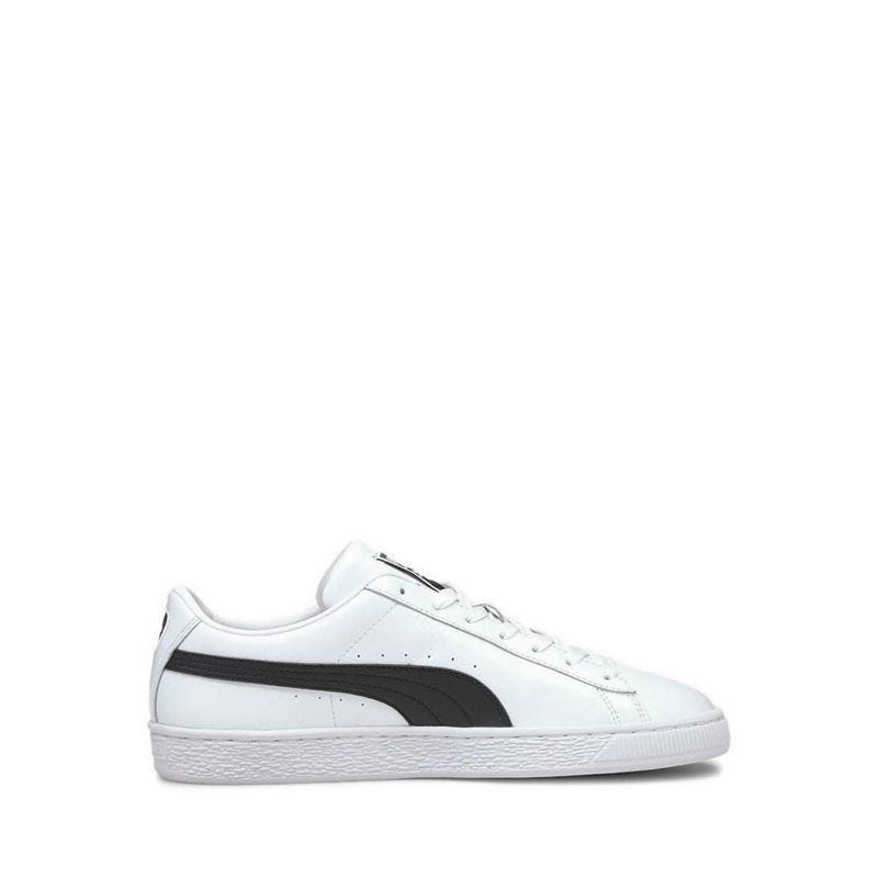 Puma Basket Classic XXI Sepatu Sneakers Pria White Black