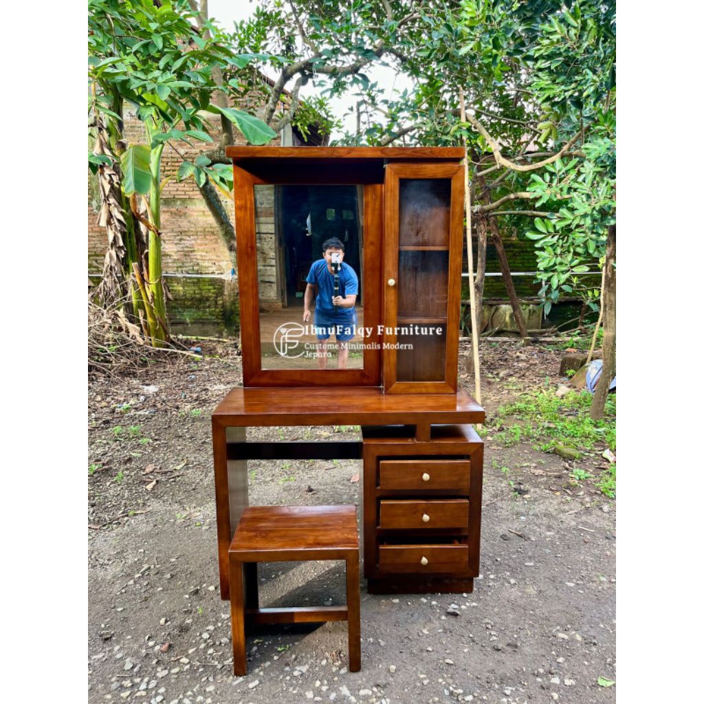 Meja Rias Minimalis Jati, Meja Rias Kayu Jati, Meja Rias Minimalis Kayu Jati, Meja Rias Kayu Jati Je