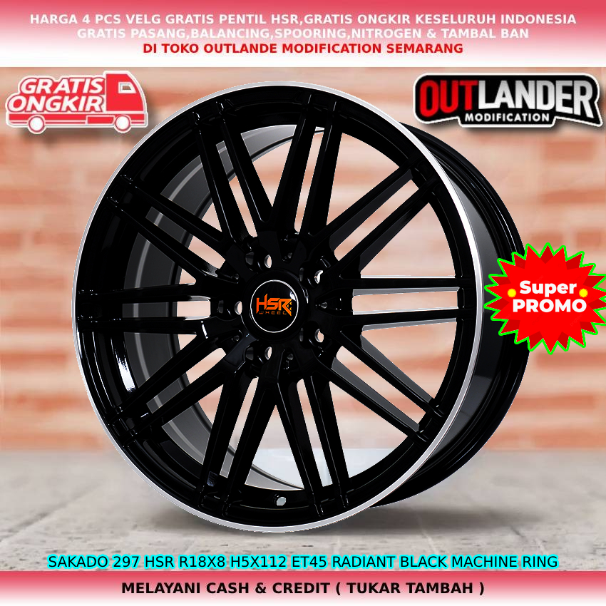 VELG RACING RING 18/UNTUK MOBIL CRV BRV MERCY CAMRY DLL VELG HSR SAKADO R18