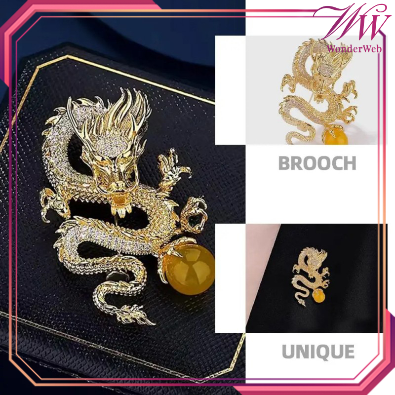 Bros Naga Kristal Bross Hijab Naga Bola Kuning Bros Jas Wanita Pin Jas Pria Lapel Pin Bros Jas