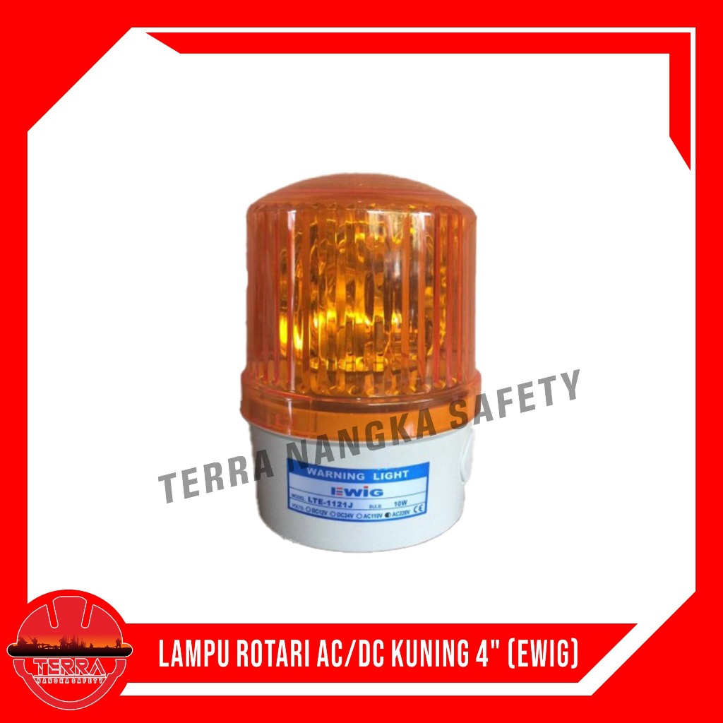 LAMPU ROTARY AC/DC 4" KUNING (EWIG)