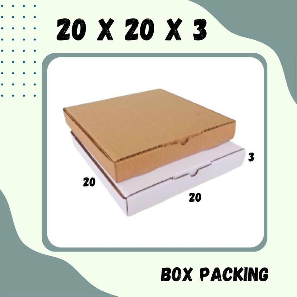 

Dus Packing 20x20x3 LD Kardus Hampers Kotak Kemasan Box Souvenir Karton Sparepart Minyak Wangi