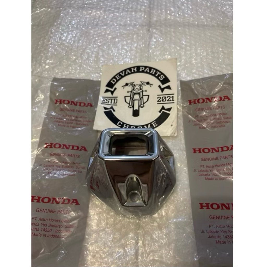 Cover Knalpot/Corong Knalpot/End Muffler Dudukan Original Chrome Honda Vario 125/150 eSP (2018-Sekar
