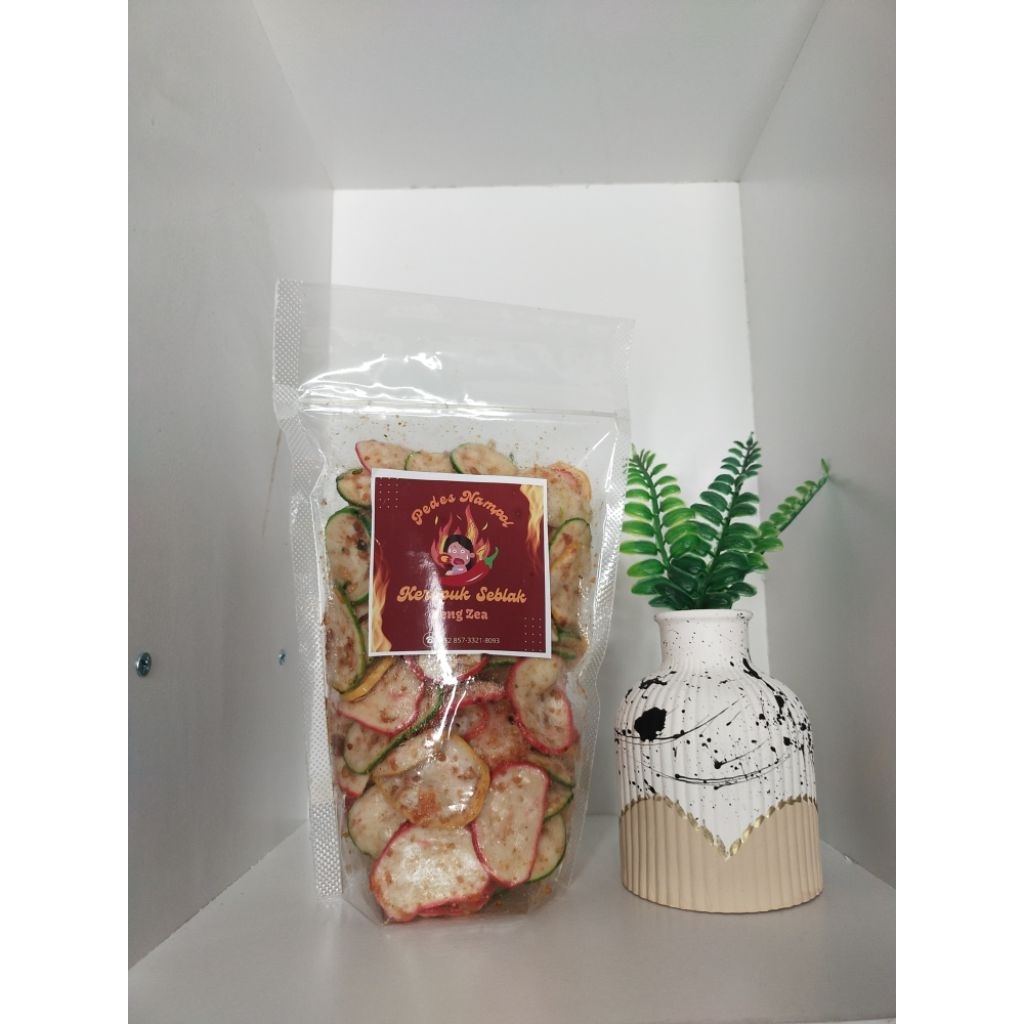 

krupuk seblak bantet pedas daun jeruk 180gr homemade