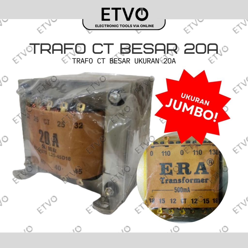 Trafo 20 Ampere Besar CT 45 Murni