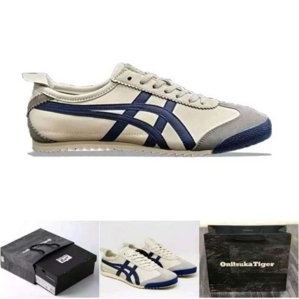 SEPATU ONITSUKA TIGER MEXICO 66 JAPAN CREAM NAVY