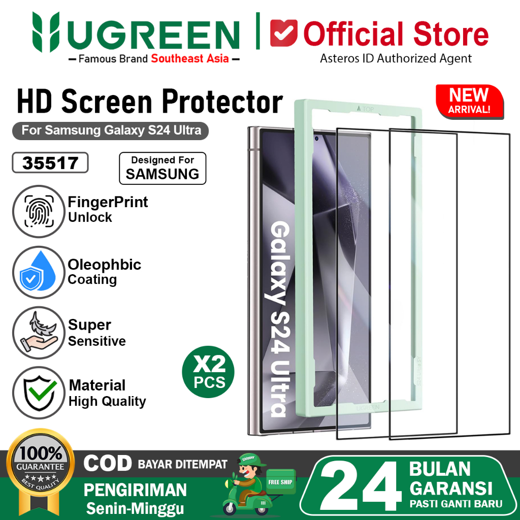 UGREEN Premium Tempered Glass Samsung Galaxy S24 Ultra Full Screen
