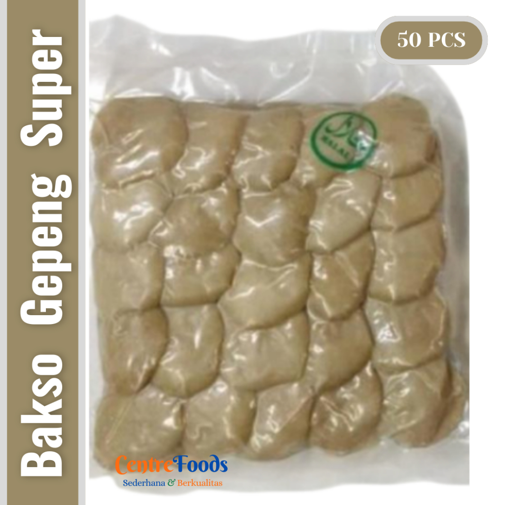 

Bakso Sapi Gepeng Super - Baso Sapi Gepeng HOME MADE | Isi 50 Pcs - 500gr [ Harga Per BKS ]
