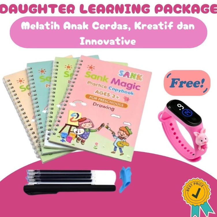 

KODE F46X ISI 4 BUKU PULPEN REFILL FREE JAM TANGAN ANAK PEREMPUAN Buku Ajaib Bisa Hapus Sendiri Sank Magic Alphabet Practice Book Set Buku Edukasi Belajar Menulis Pen Pulpen Tinta Stationery