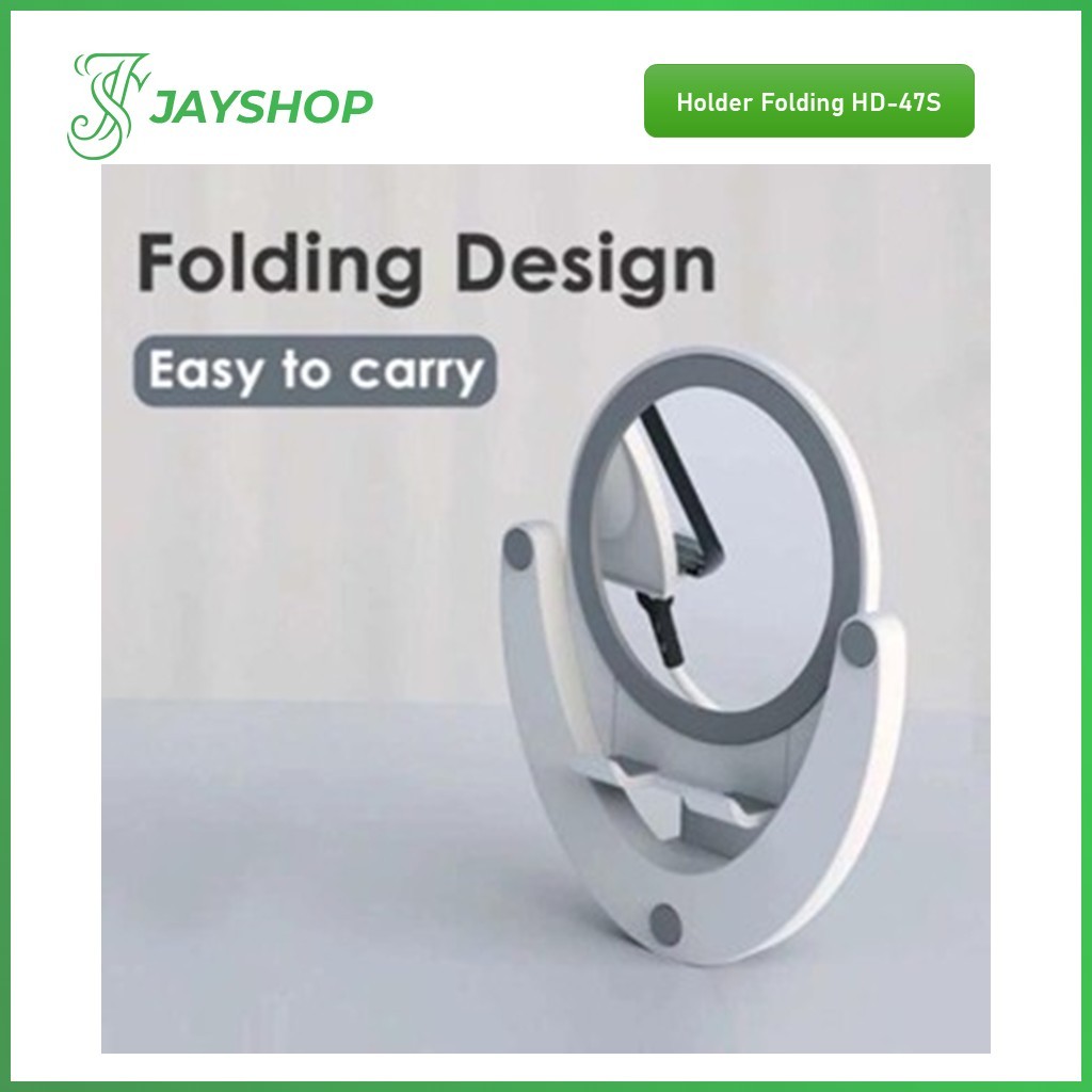 Stand Phone Holder Cermin HD-47S Holder Hp Cermin Folding Desktop