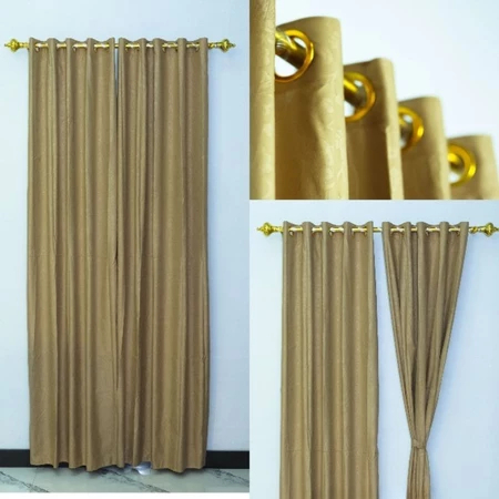 Gorden Tirai Pintu Jendela Polos Embosh Simple Elegan