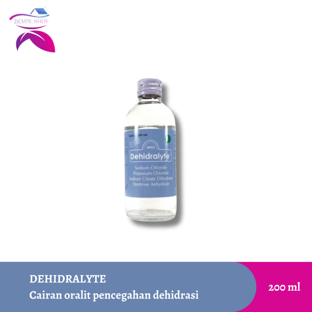 Dehidralyte 200ml Cairan Larutan Oralit Pencegahan Dehidrasi