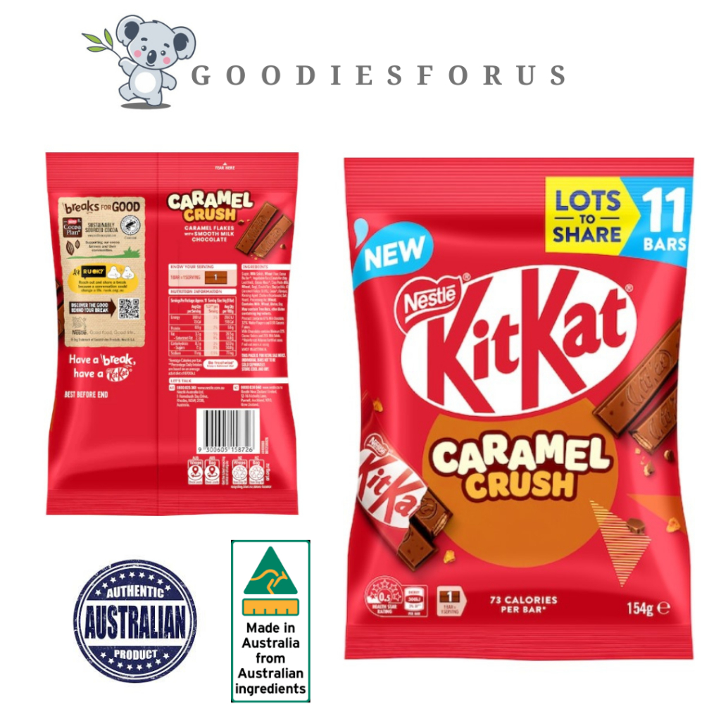 

KitKat Caramel Crush Mini Chocolate Bars 11 Pack 154g/Kitkat Australia