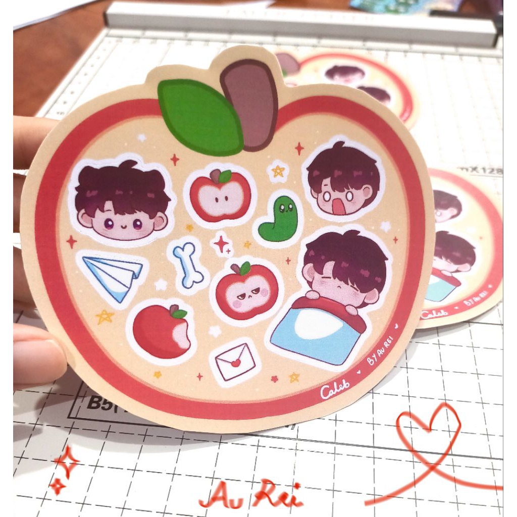 

LADS Caleb Apple sticker sheets | Cute waterproof stiker love deepspace| LNDS fan merch by au rei