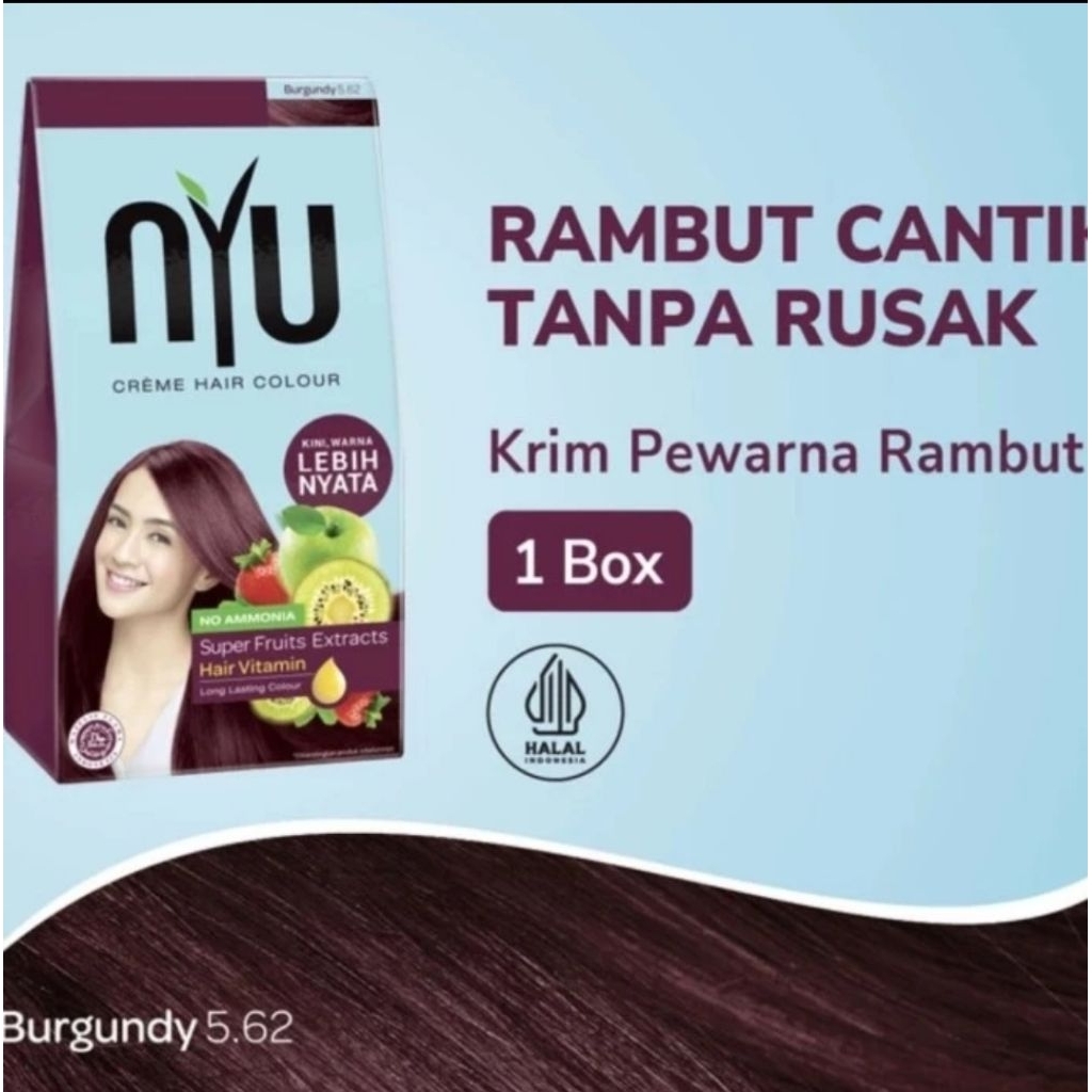 NYU Creme Hair Colour PEWARNA Rambut Burgundy