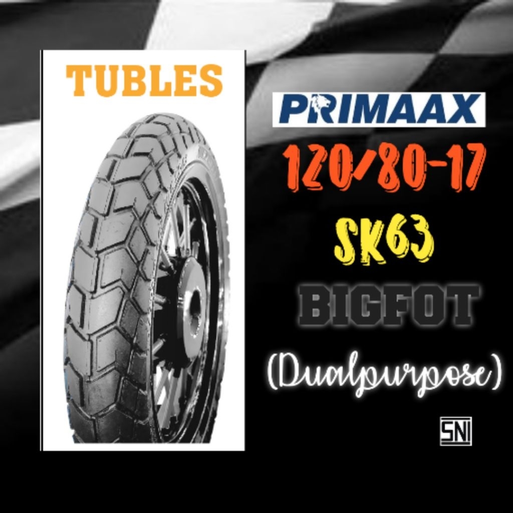 Primaax tubles 120/80-17 bigfoot sk 63 tubles dualurpose free cop tubles