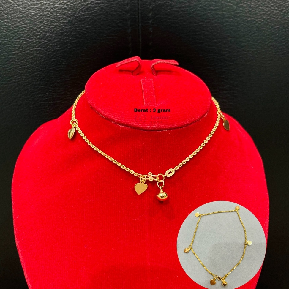 KODE K67B Gelang Kaki Dewasa Emas Muda