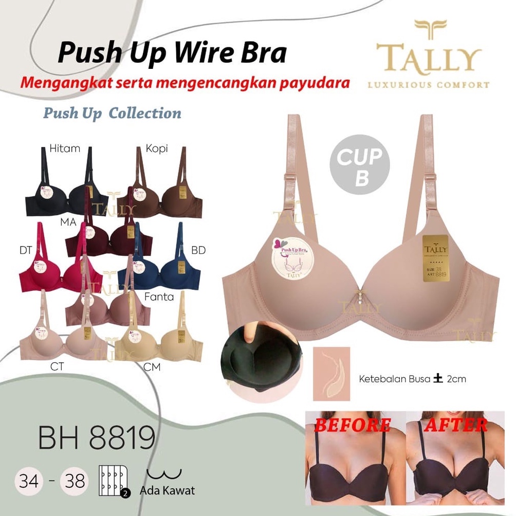 KODE O13S PUSH UP BRA 8819 BH PEMBESAR PENGANGKAT PAYUDARA BUSA TEBAL