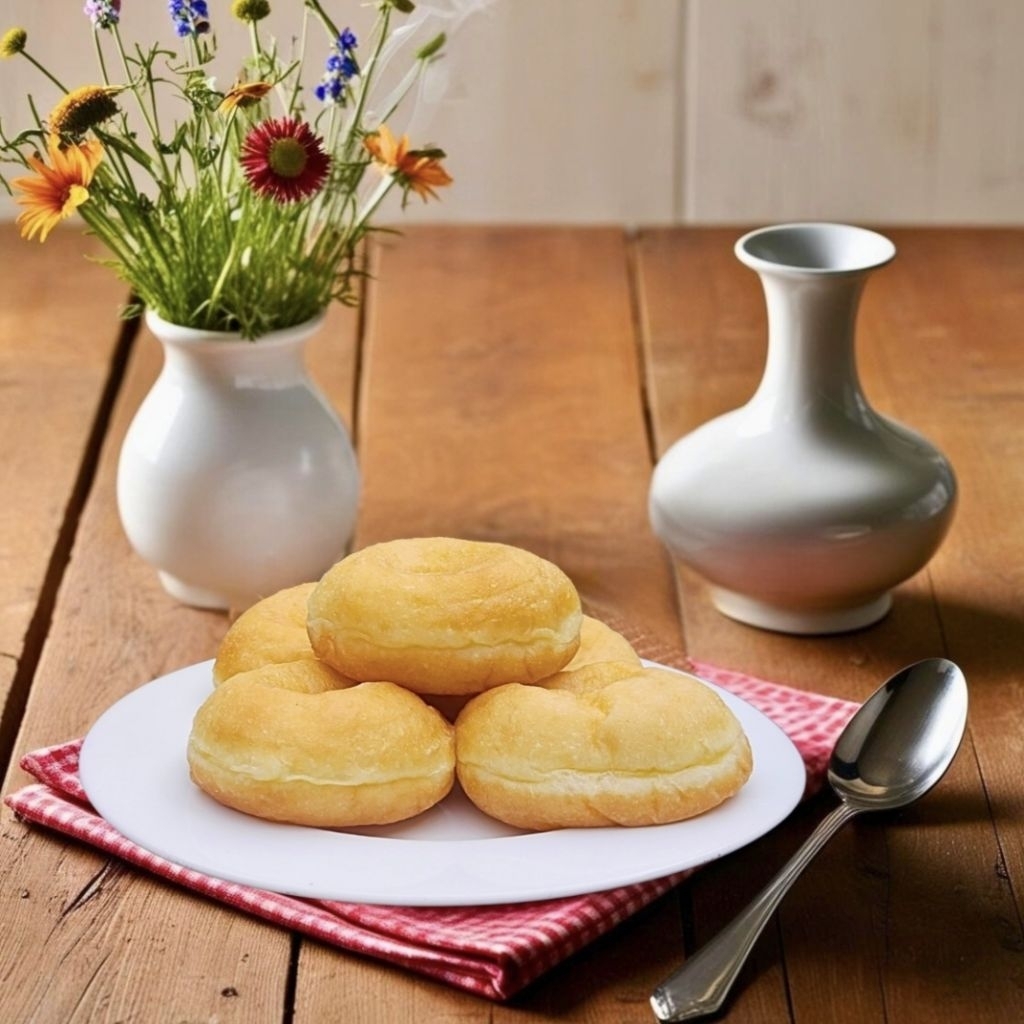 

Donat Susu Frozen/Donat Ring gula halus/Donat isi coklat