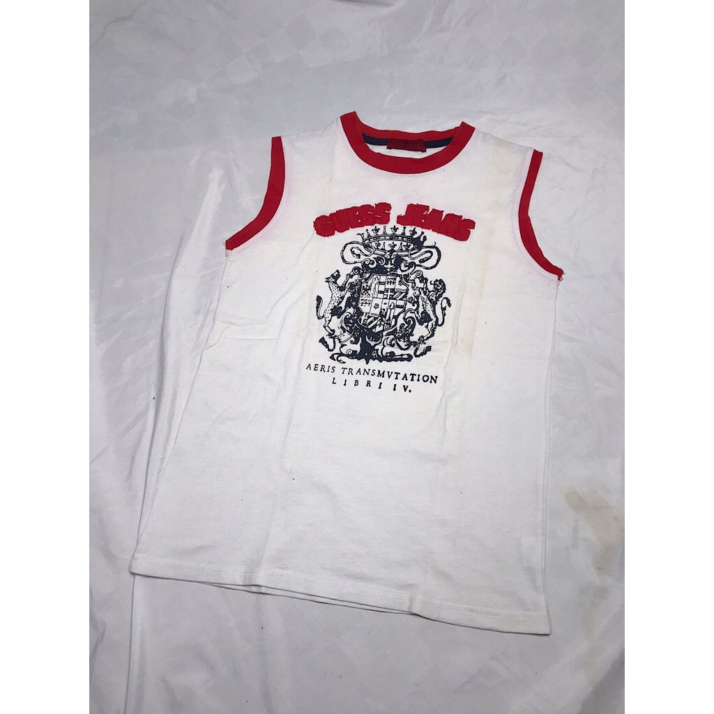 Nego Boskuu > Guess Kids Sleeveless Top Original - White (Outfit/Pakaian)|Preloved/2nd/Second/Bekas|