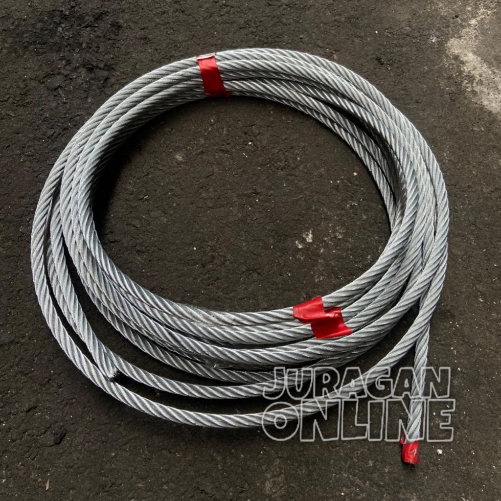 sling Baja 10 mm Sling baja 12 mm Galvanis tali kawat sling Baja galvanis