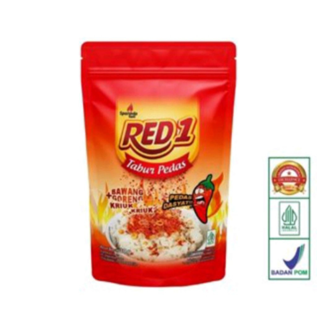 

Red1 bumbu cabe tabur pedas bawang goreng 30g