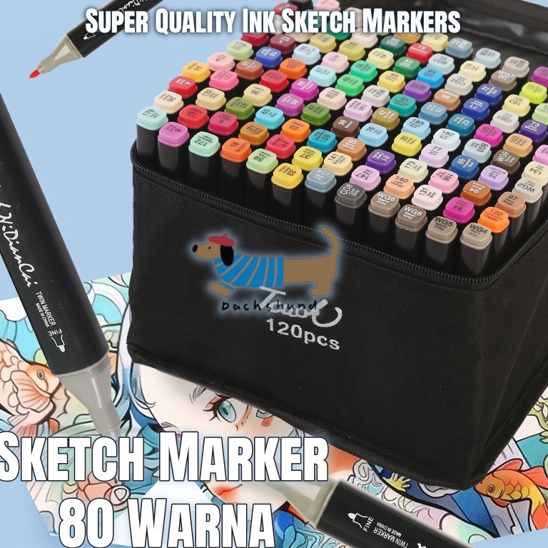 

KODE Q28Y Spidol Warna Warni 1 Set Sketch Marker Spidol Umum General Marker Set Animation Markers Marker 8 Warna