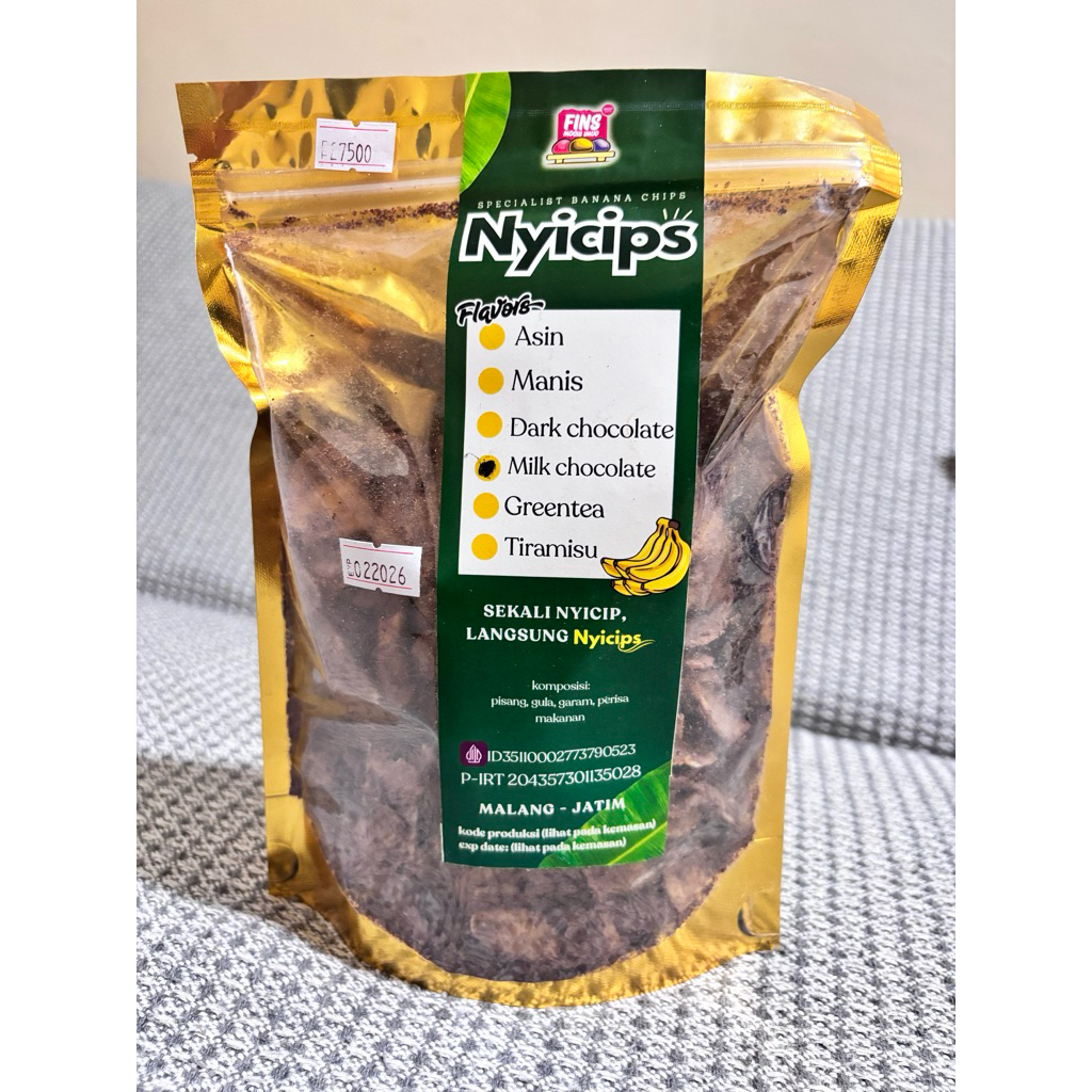 

NYICIPS Kripik pisang Milk Chocolate 250gr