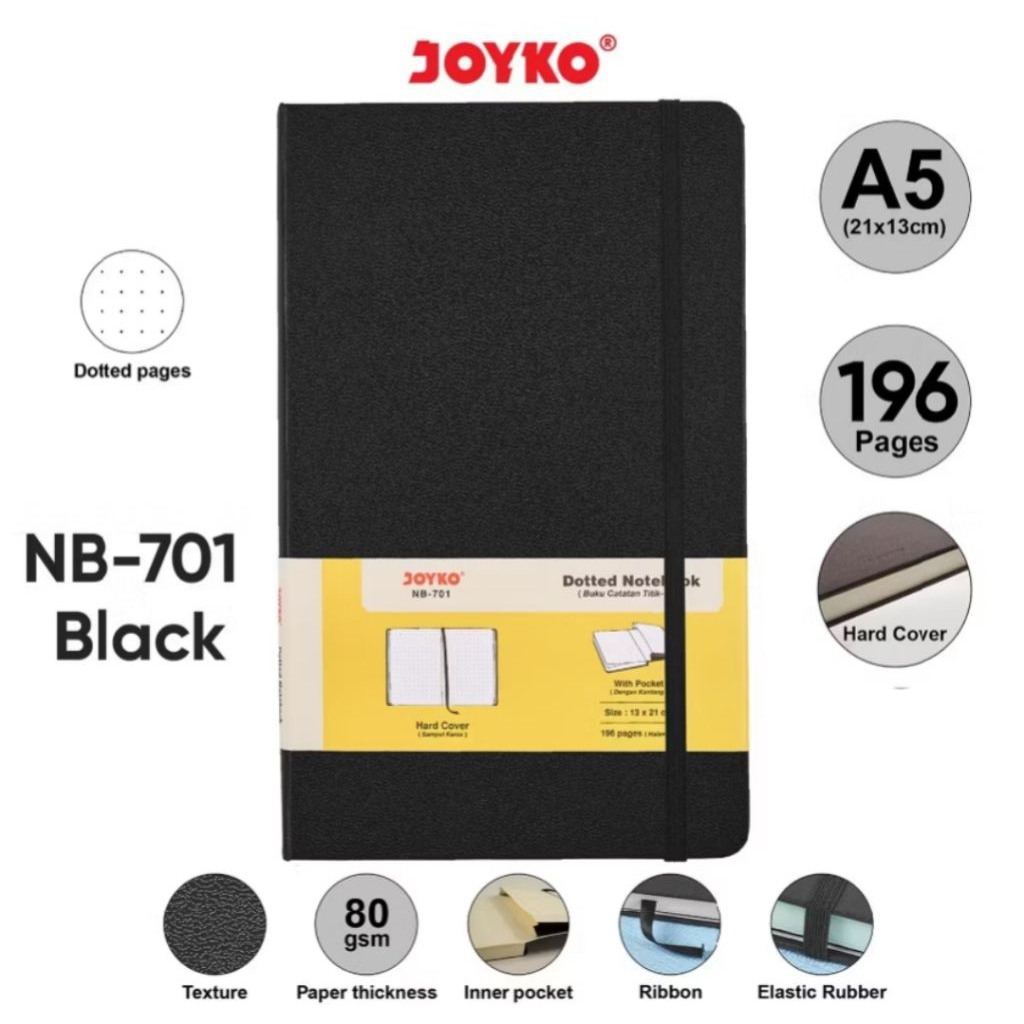 

Notebook Buku Tulis Catatan Diary Agenda Hard Cover JOYKO NB-701 DOT