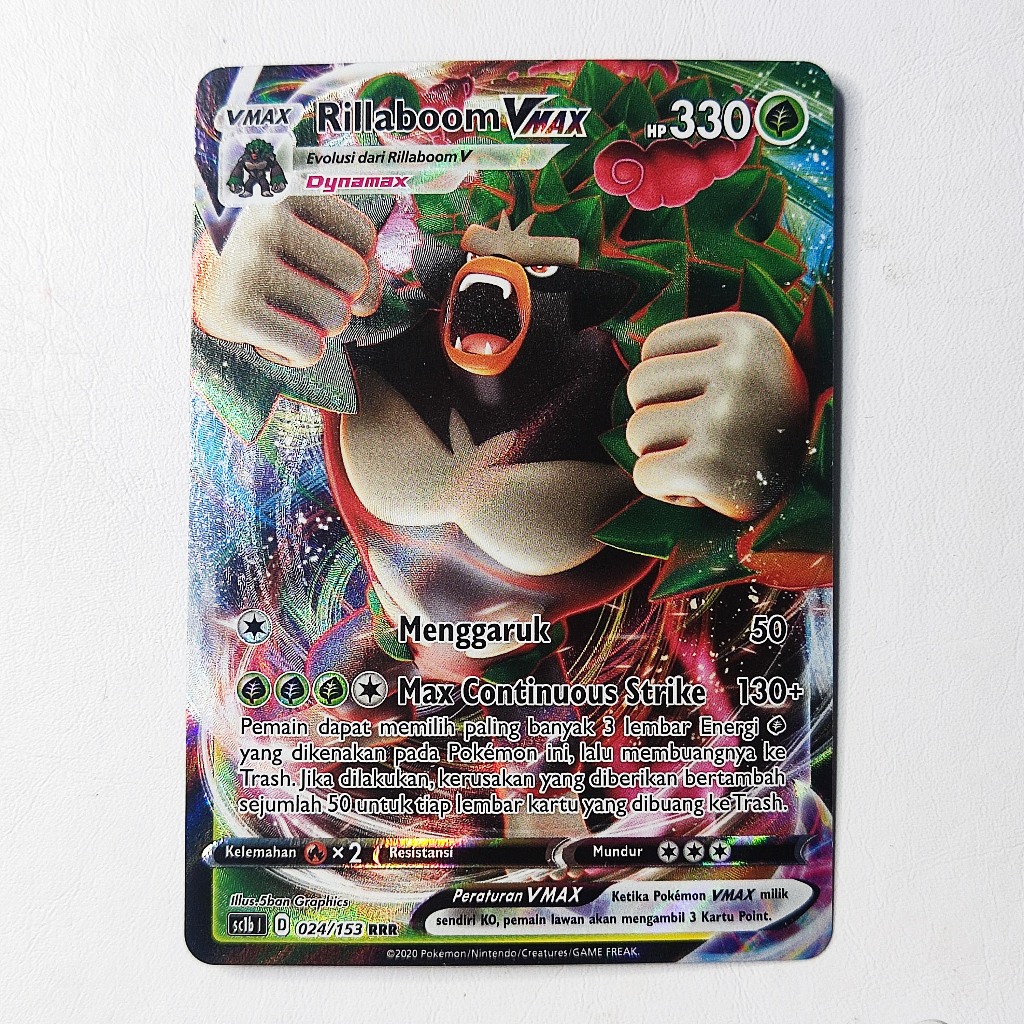 Rillaboom VMAX RRR 023/153 SC1b - Kartu Pokemon Indonesia