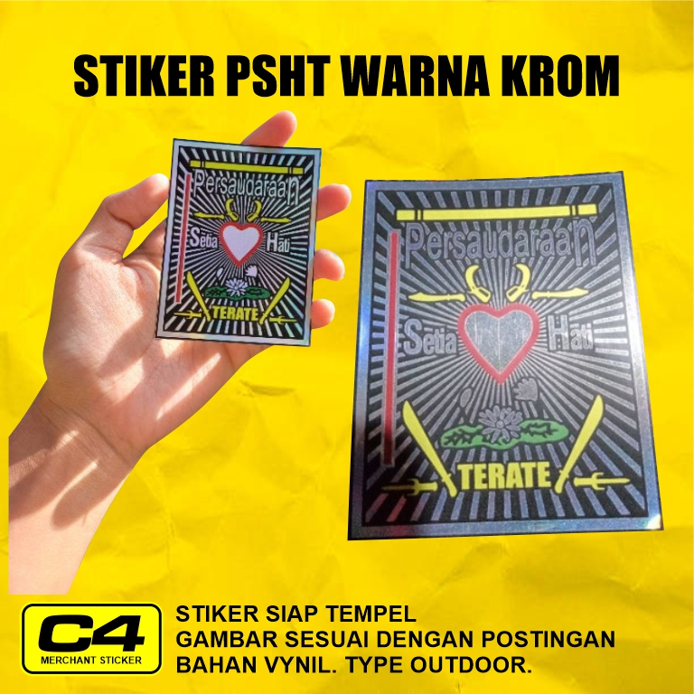 Stiker PSHT/SH Tearate - Warna Chrome