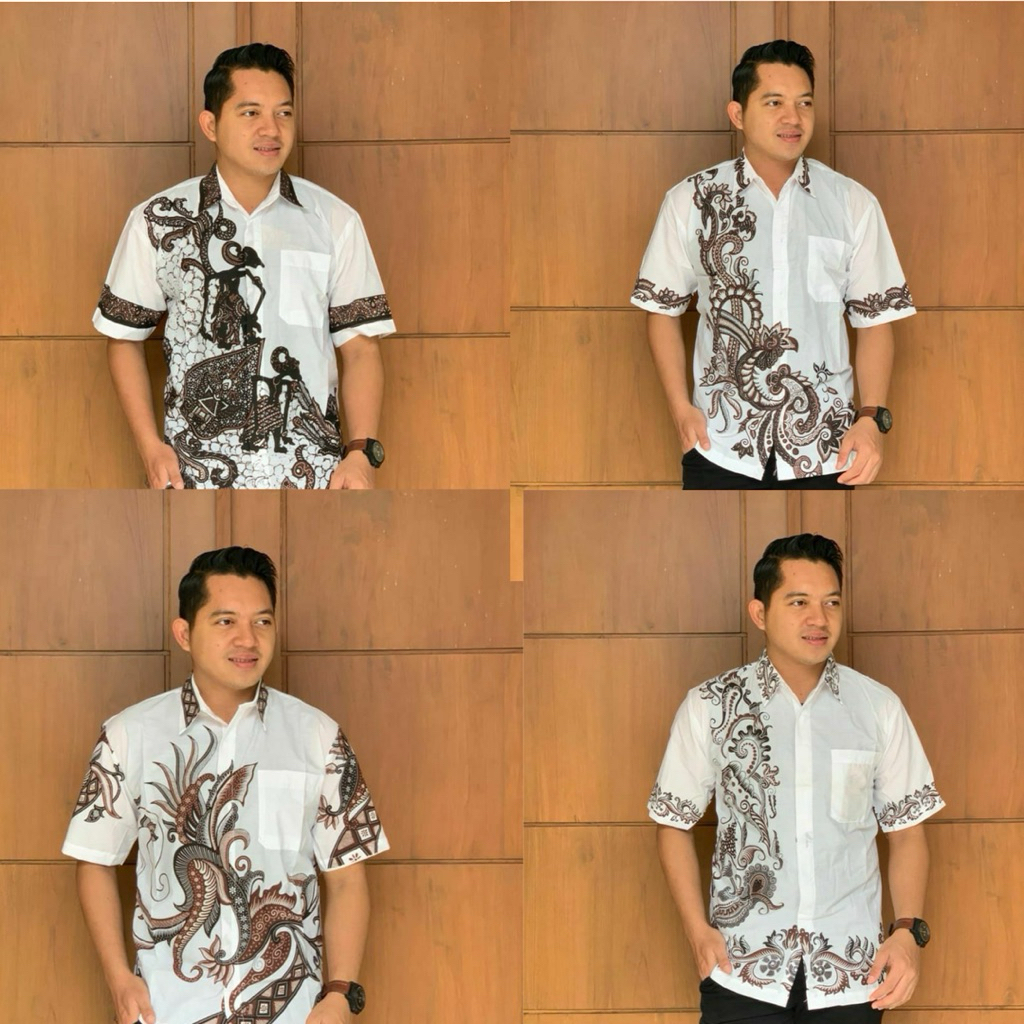 KEMEJA MOTIF BATIK -Baju batik - baju pendek atasan pria (fashion pria)